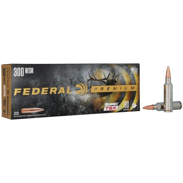https3A2F2Fmedia.chattanoogashooting.com2Fimages2Fproduct2FFAP300WSMF2FP300WSMF.jpg Federal Barnes TSX Rifle Ammunition .300 WSM 180gr 2980 fps 20/ct