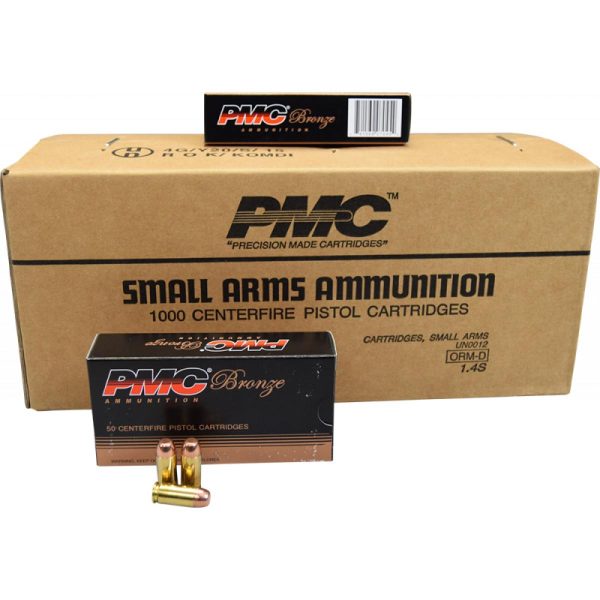 https3A2F2Fmedia.chattanoogashooting.com2Fimages2Fproduct2FPM40EC2FPM40EC.jpg PMC Bronze Handgun Ammunition 40 S&W 180 gr FMJ 985 fps 1000/ct (20-50/ct)