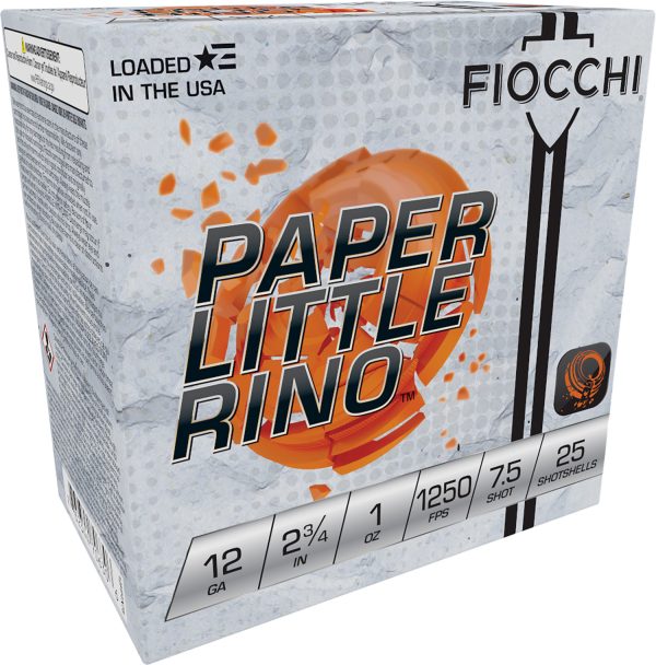 54521.jpg Fiocchi 12FPTX75 Paper Little Rino Extrema 12Gauge 2.75" 1oz 7.5Shot 25 Per Box/10 Case