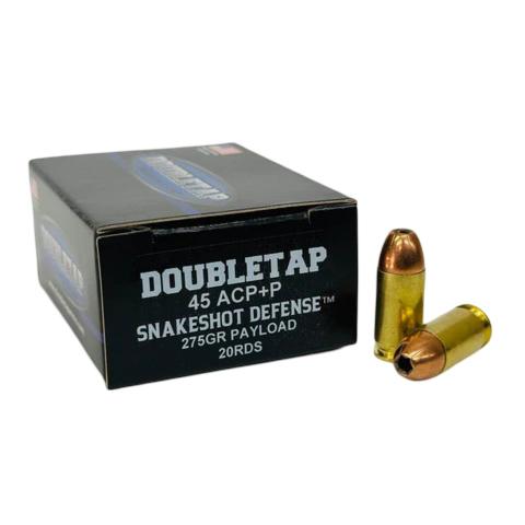 https3A2F2Fmedia.chattanoogashooting.com2Fimages2Fproduct2FDT45ASS202FDT45ASS201.jpg Double Tap DT SnakeShot Handgun Ammunition .45 ACP(+P) 275gr JHP 20/ct